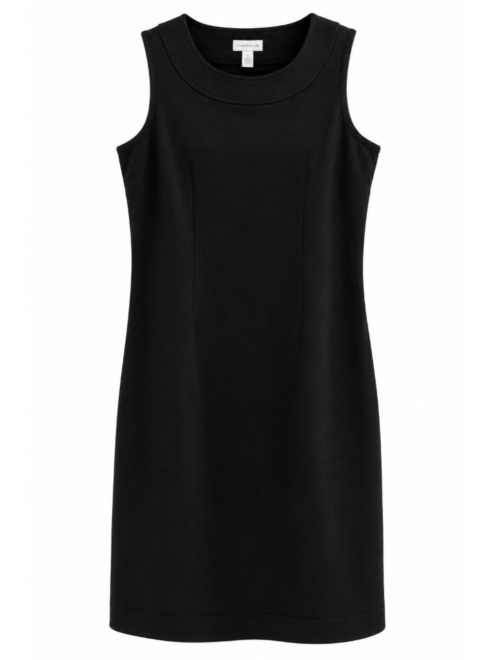 Charter Club Black Sheath Dress Size 10 Sleeveless Career Workwear EUC
